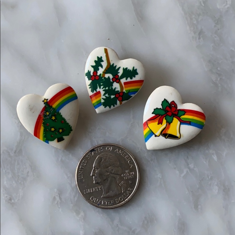 Vintage Christmas Rainbow Pins